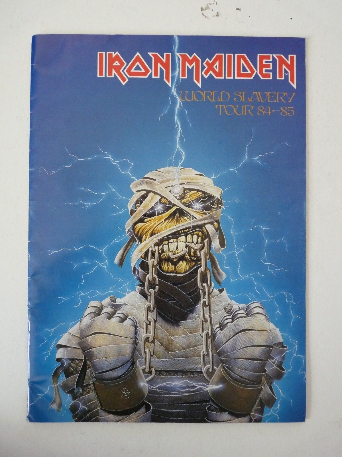 Iron Maiden Powerslave X5 Band Signed Tour Concert Program BECKETT Certified