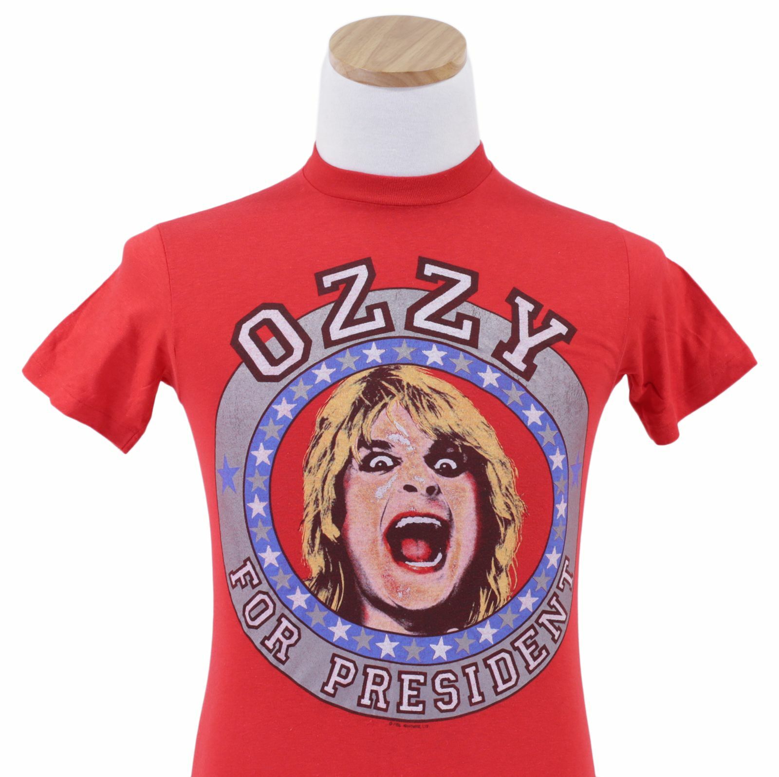 Ozzy Osbourne 1984 Bark At The Moon Tour President Red Vintage T-Shirt Men S
