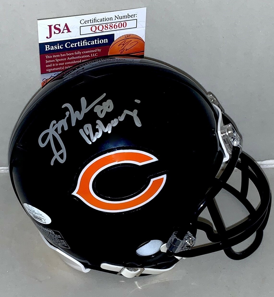 James Thornton signed Chicago Bears mini helmet autographed W/ RoboCop Ins JSA