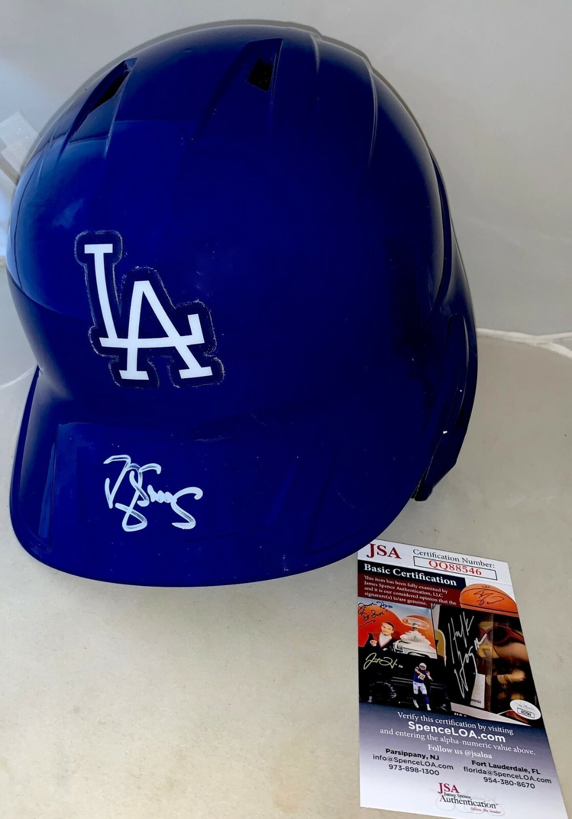 Darryl Strawberry signed Los Angeles Dodgers F/S Batting Helmet autographed JSA