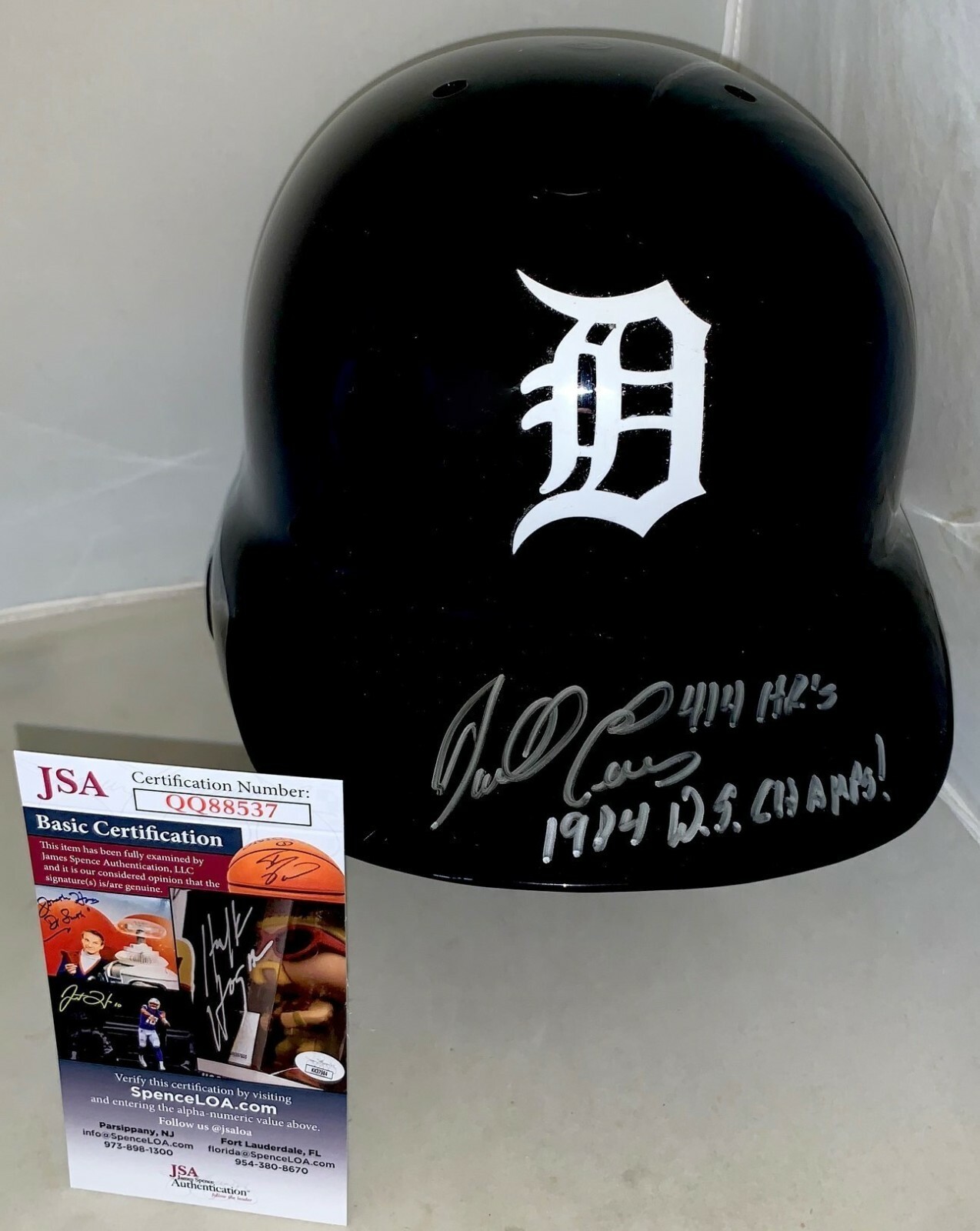 Darrell Evans signed Detroit Tigers F/S Batting Helmet autographed W/ Insc JSA