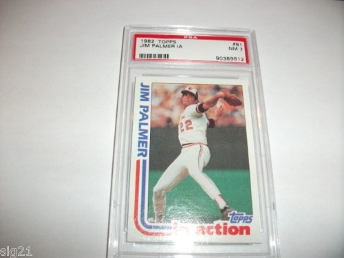 Jim Palmer 1981 Topps IA Card #81 PSA Graded NM 7