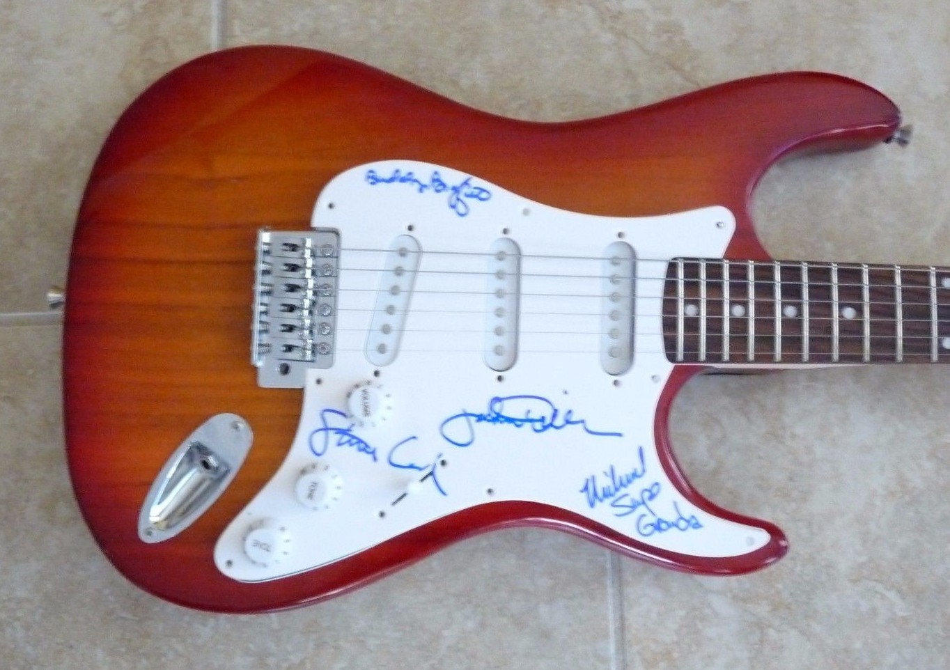 Ozark Mountain Daredevils x4 Signed Autograph Guitar PSA Guaranteed Supe Grande
