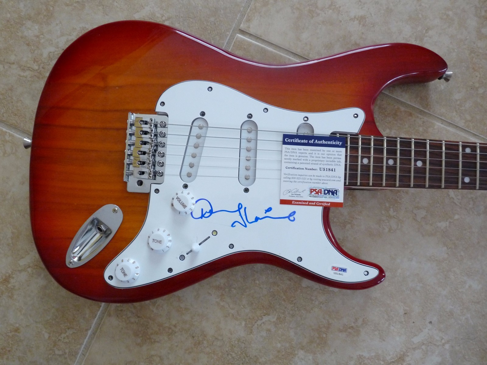 Denny Laine Wings Signed Autographed Electric Guitar PSA Certified