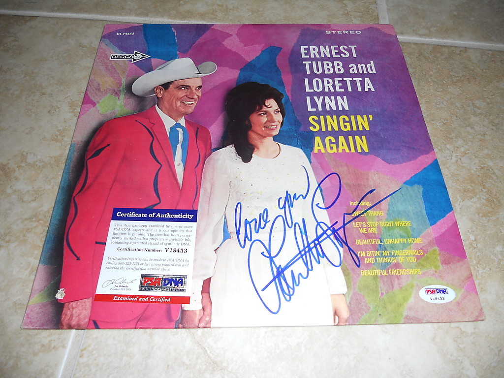 Loretta Lynn Signed Autographed Singin Again Tubb LP Album Record PSA Certified