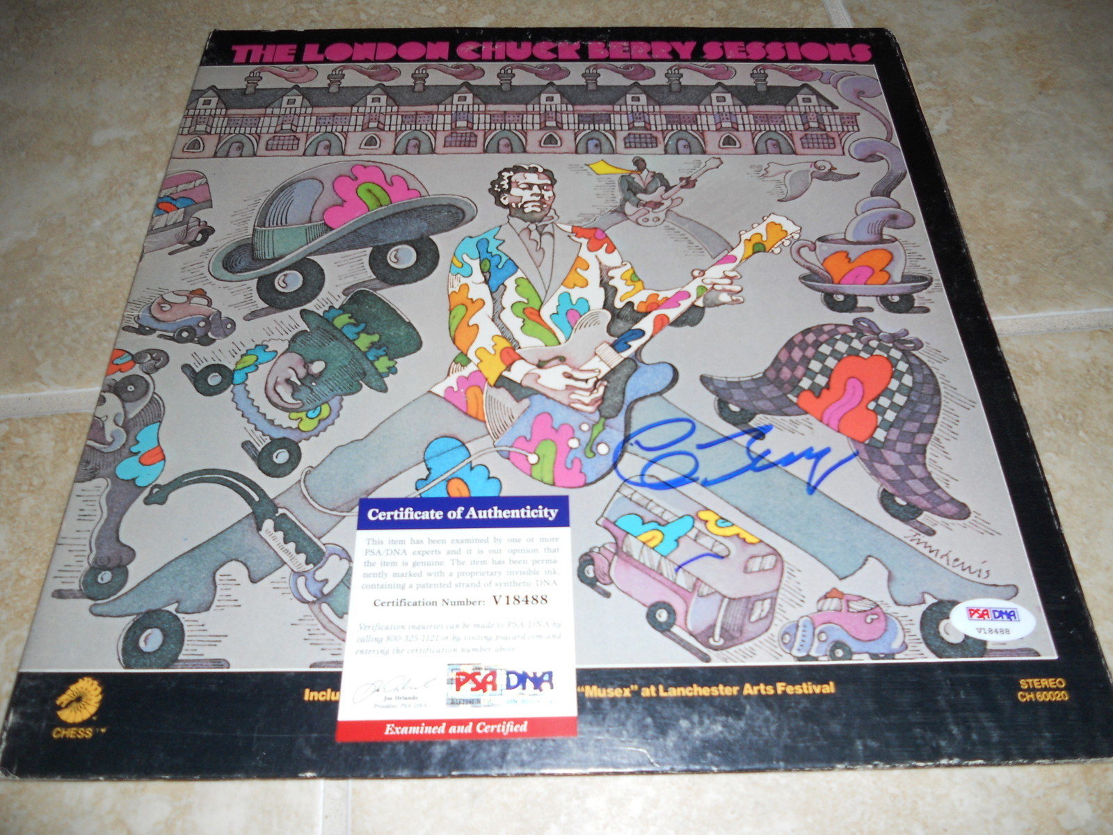 Chuck Berry London Sessions Signed Autographed LP Album Record PSA Certified