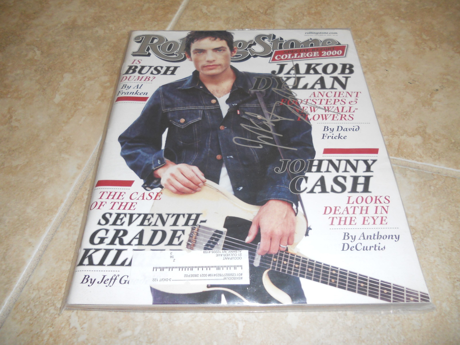 Jakob Dylan Wallflowers Rolling Stones Signed Autographed Magazine PSA Guarantee
