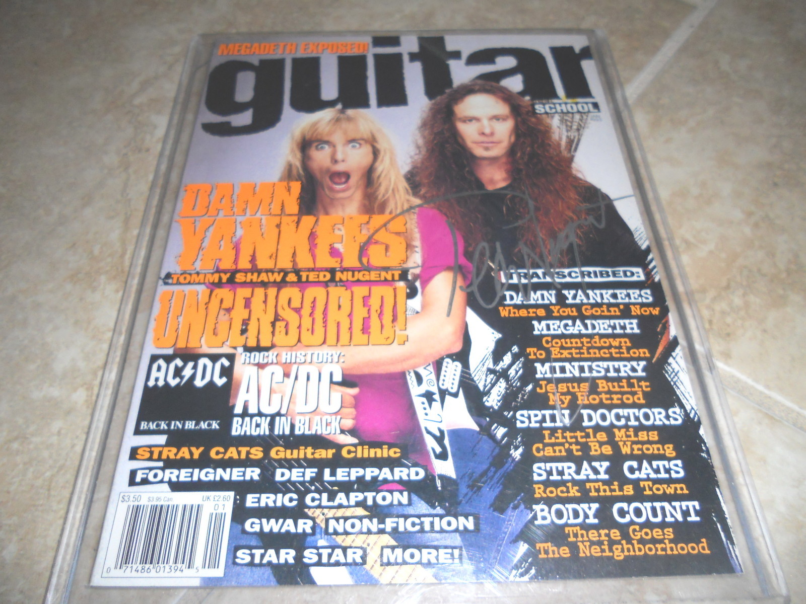 Ted Nugent Signed Autographed Guitar School Magazine PSA Guaranteed