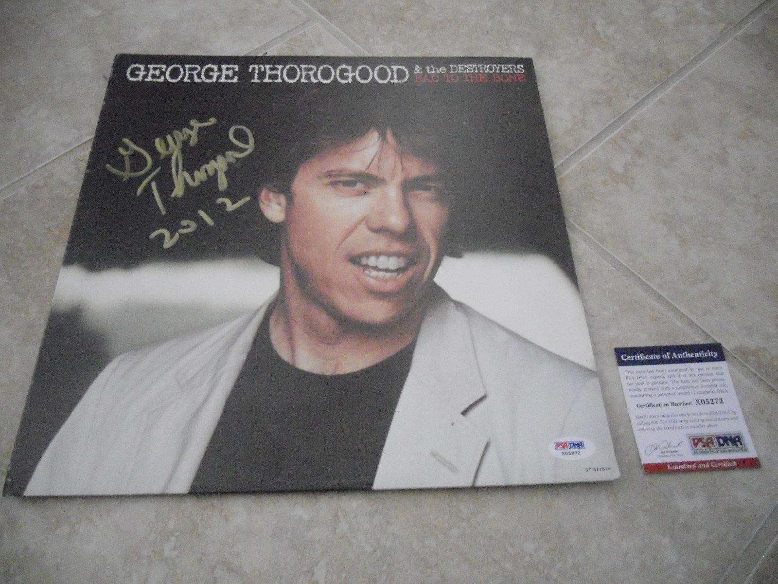 George Thorogood Bad To The Bone Signed Autographed LP Record PSA Certified