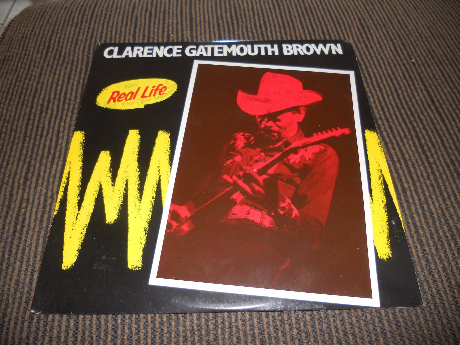 Clarence Gatemouth Brown Real Life 1987 Signed Autographed LP PSA Guaranteed