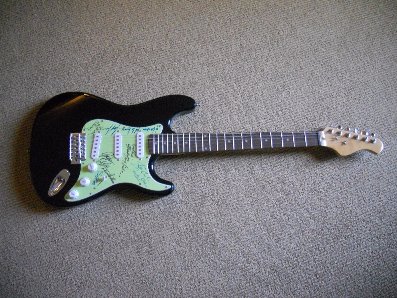 Ozark Mountain Daredevils Signed Autographed x6 W/ Lyrics Guitar PSA Guaranteed