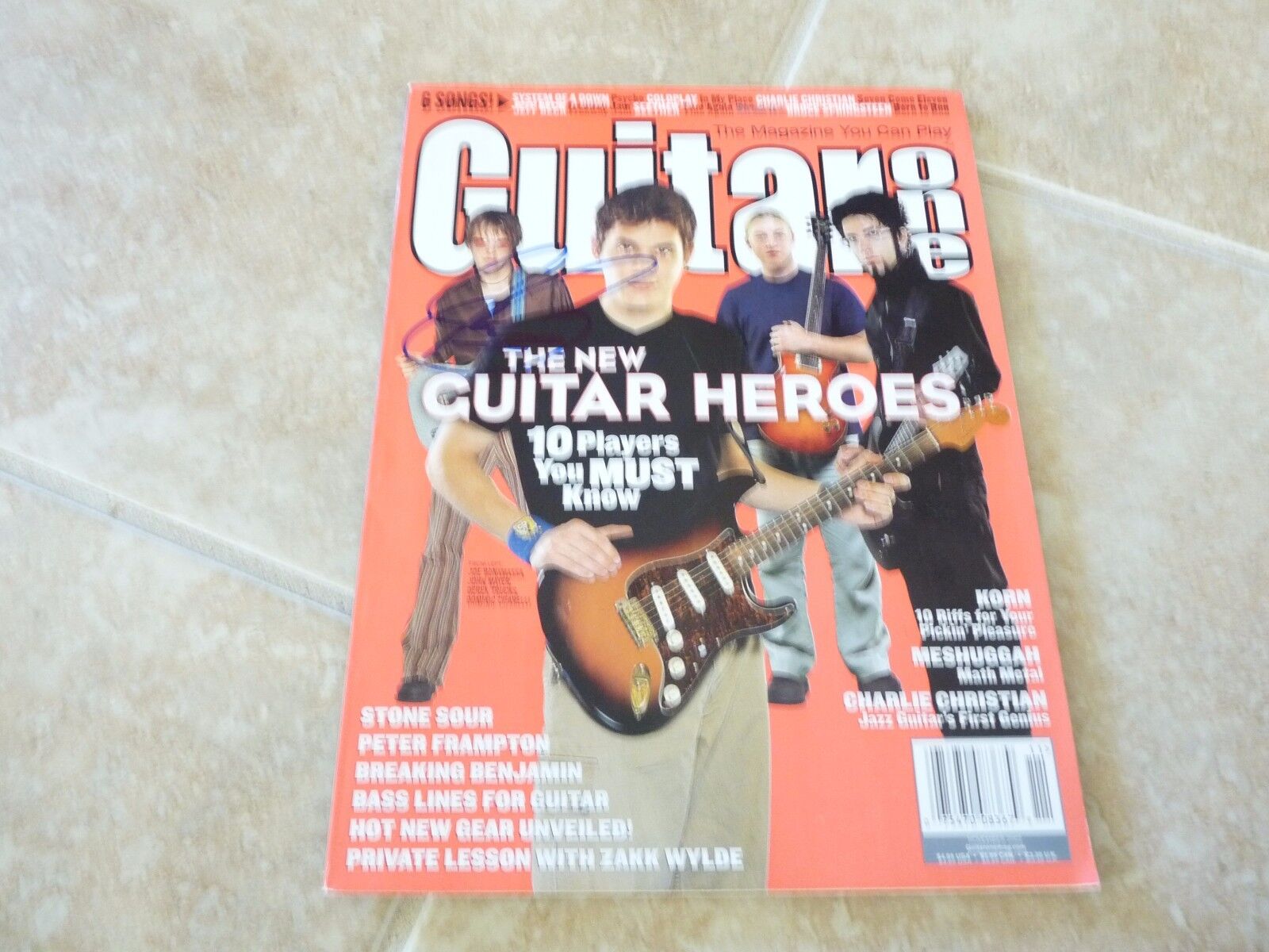 Joe Bonamassa Blues Signed Autographed Guitar One Magazine PSA Guaranteed