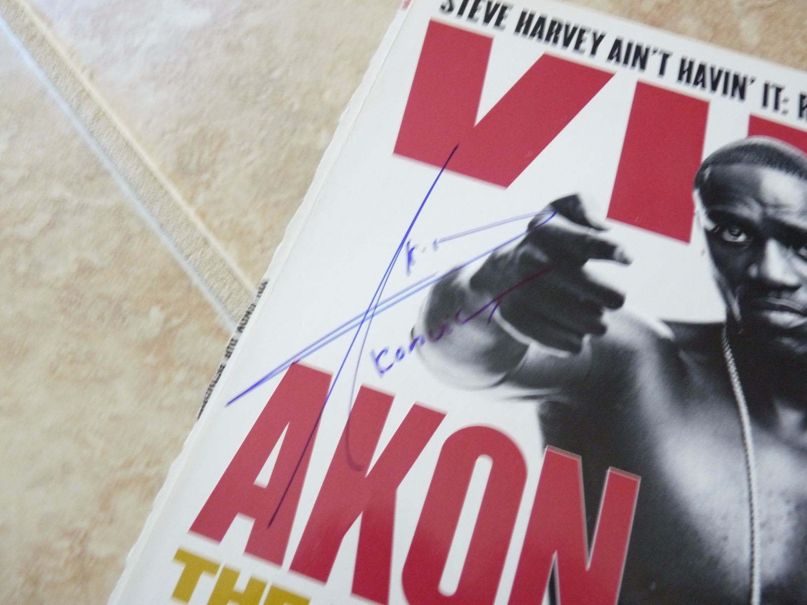 AKON Sexy EARLY 2007 Signed Autographed VIBE Magazine Cover PSA Guaranteed