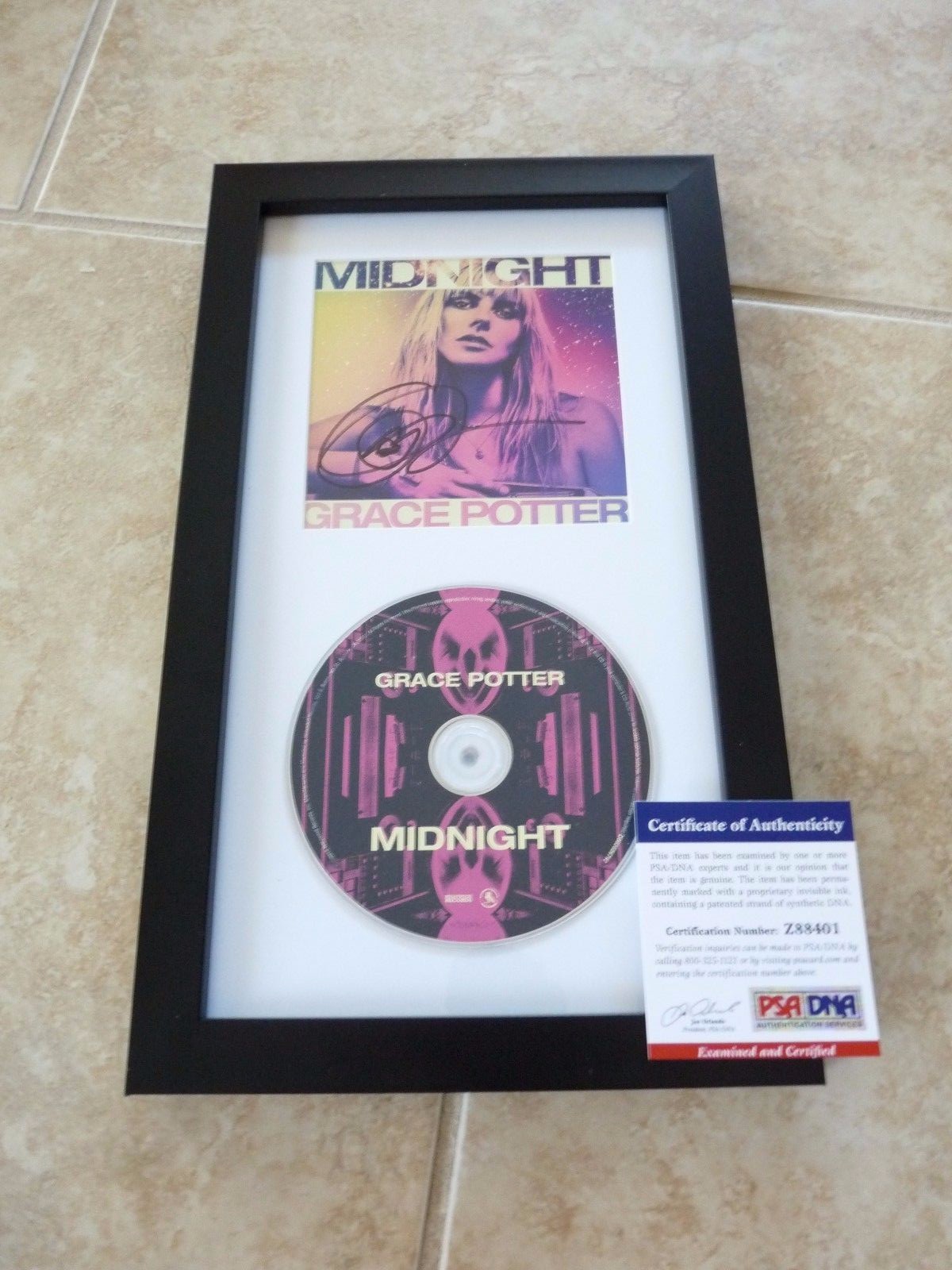 Grace Potter Midnight Sexy Autographed Signed CD Framed Display PSA Certified