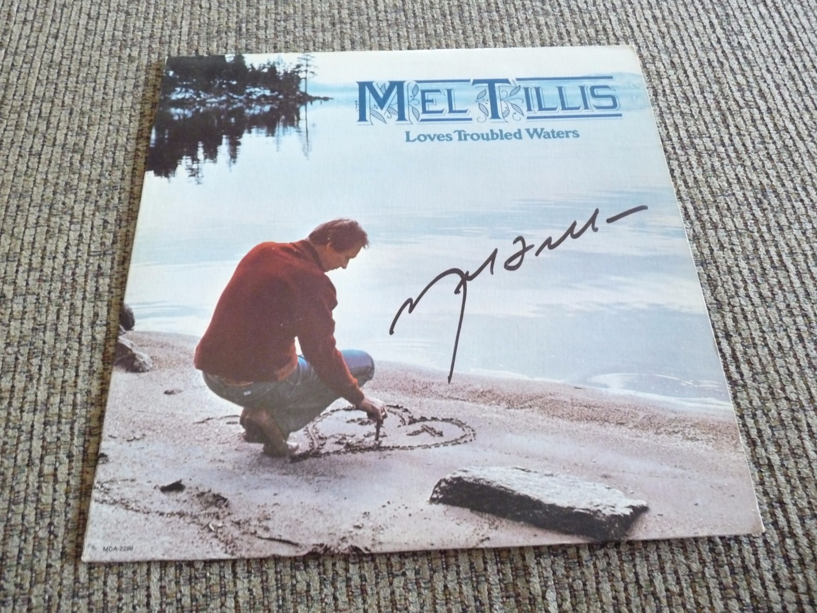Mel Tillis Loves Troubled Waters Signed Autographed LP Album PSA Guaranteed