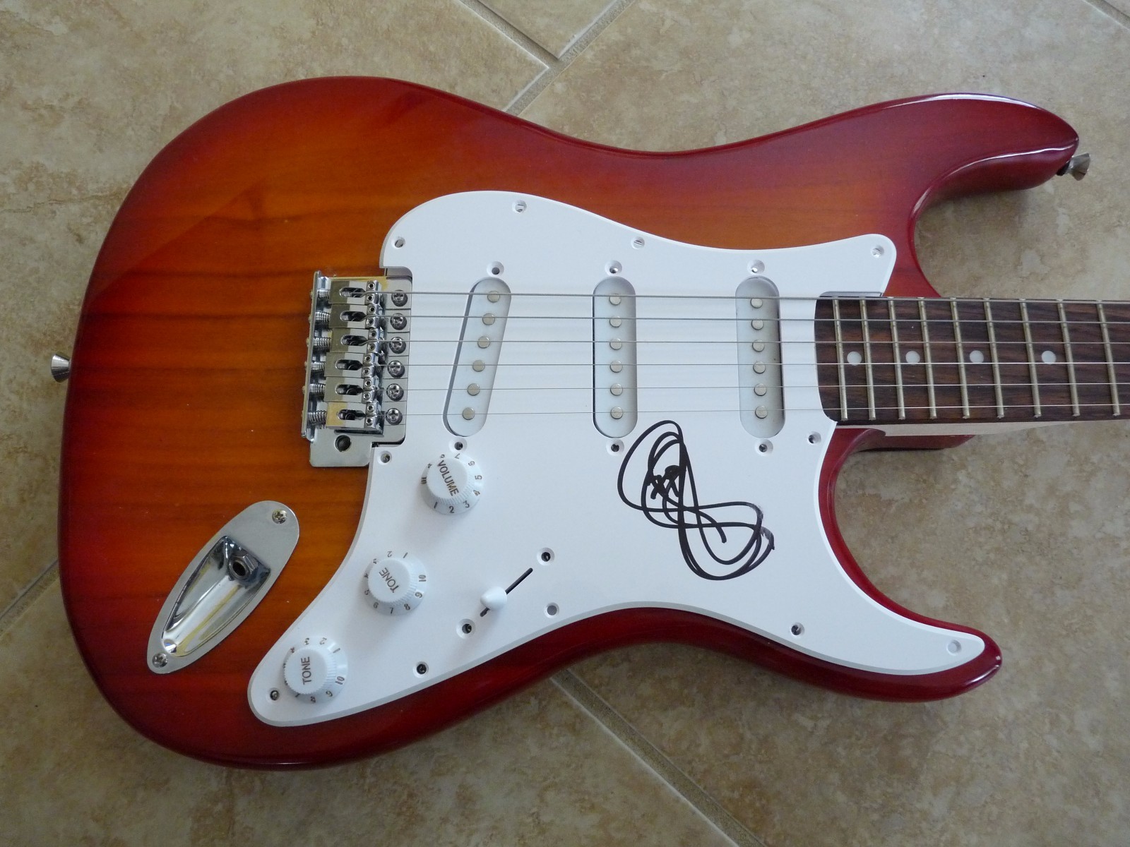 Journey Singer Arnel Pineda Signed Autographed Electric Guitar PSA Guaranteed