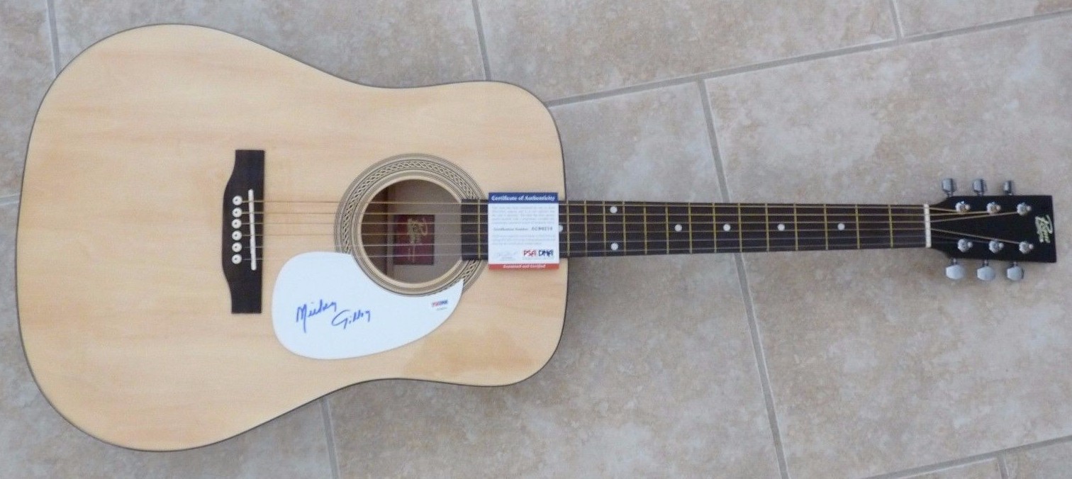 Mickey Gilley Signed Autographed Country Music Acoustic Guitar PSA Certified