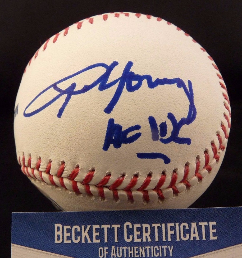 ANGUS YOUNG AC/DC FULL SIG SIGNED AUTOGRAPHED BASEBALL BALL BECKETT CERTIFIED COLLECTIBLE MEMORABILIA