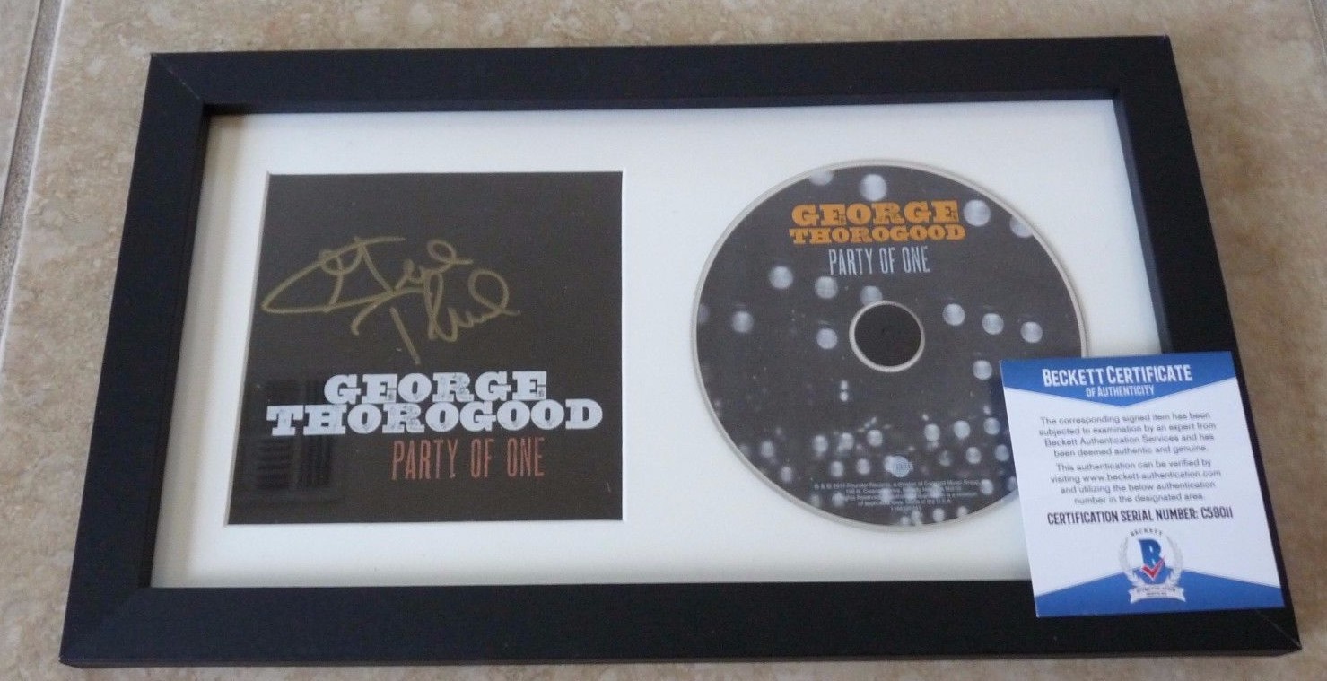 George Thorogood Party Of One Signed Autographed Framed CD Display BAS Certified