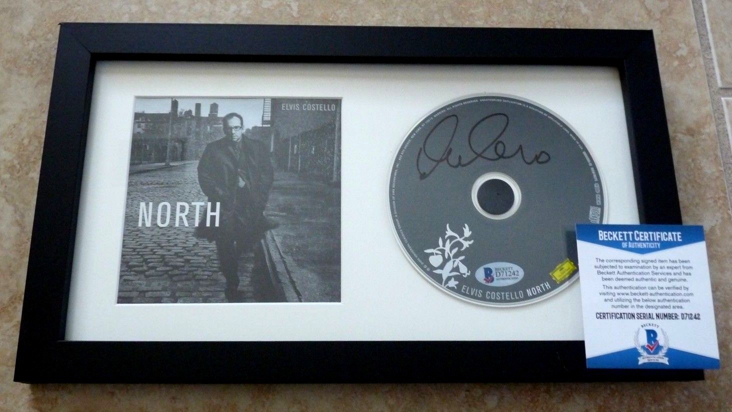 Elvis Costello NORTH Signed Autographed Framed CD Display BAS Certified #2