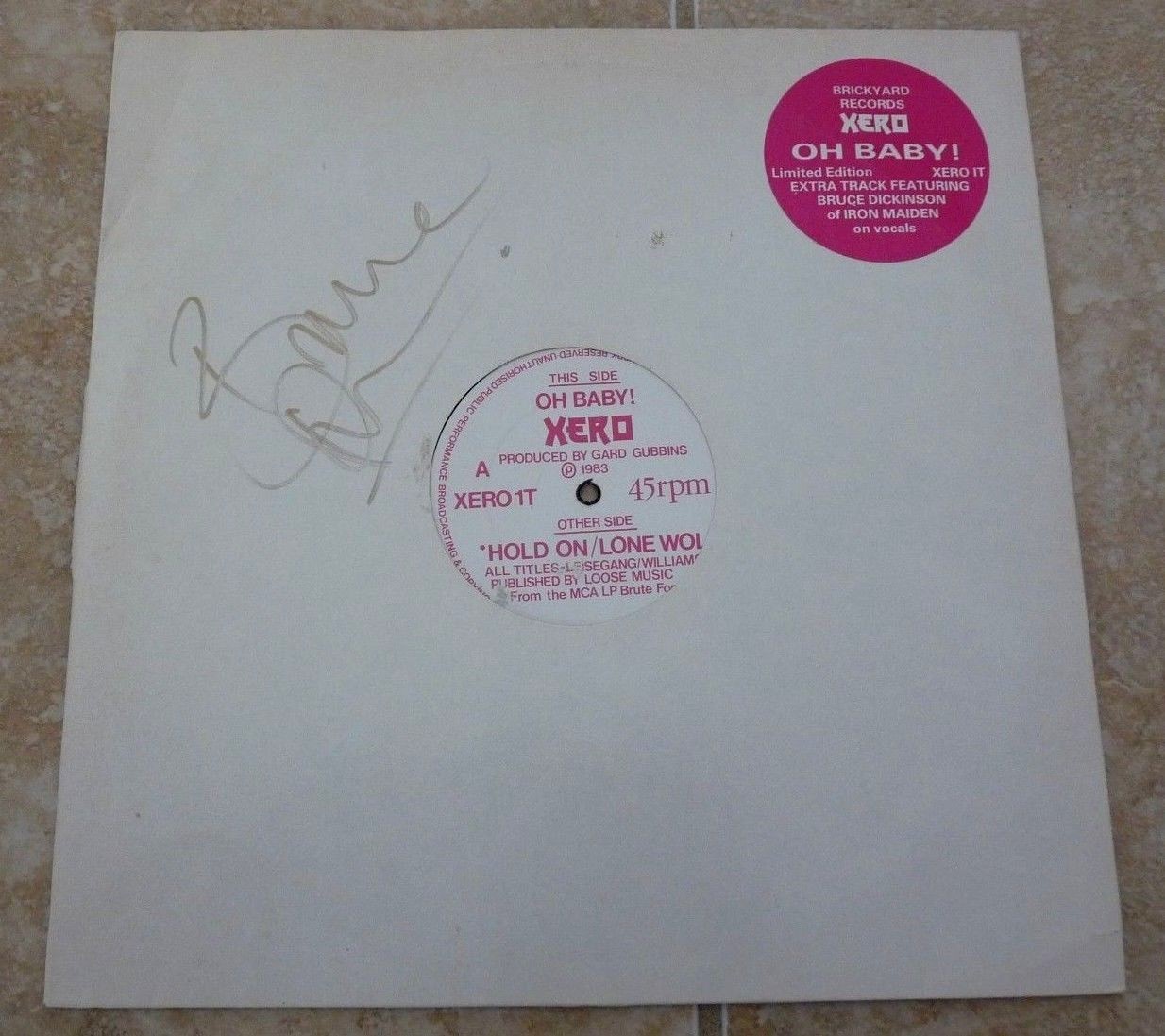 Iron Maiden Bruce Dickinson Signed XERO Oh Baby 12