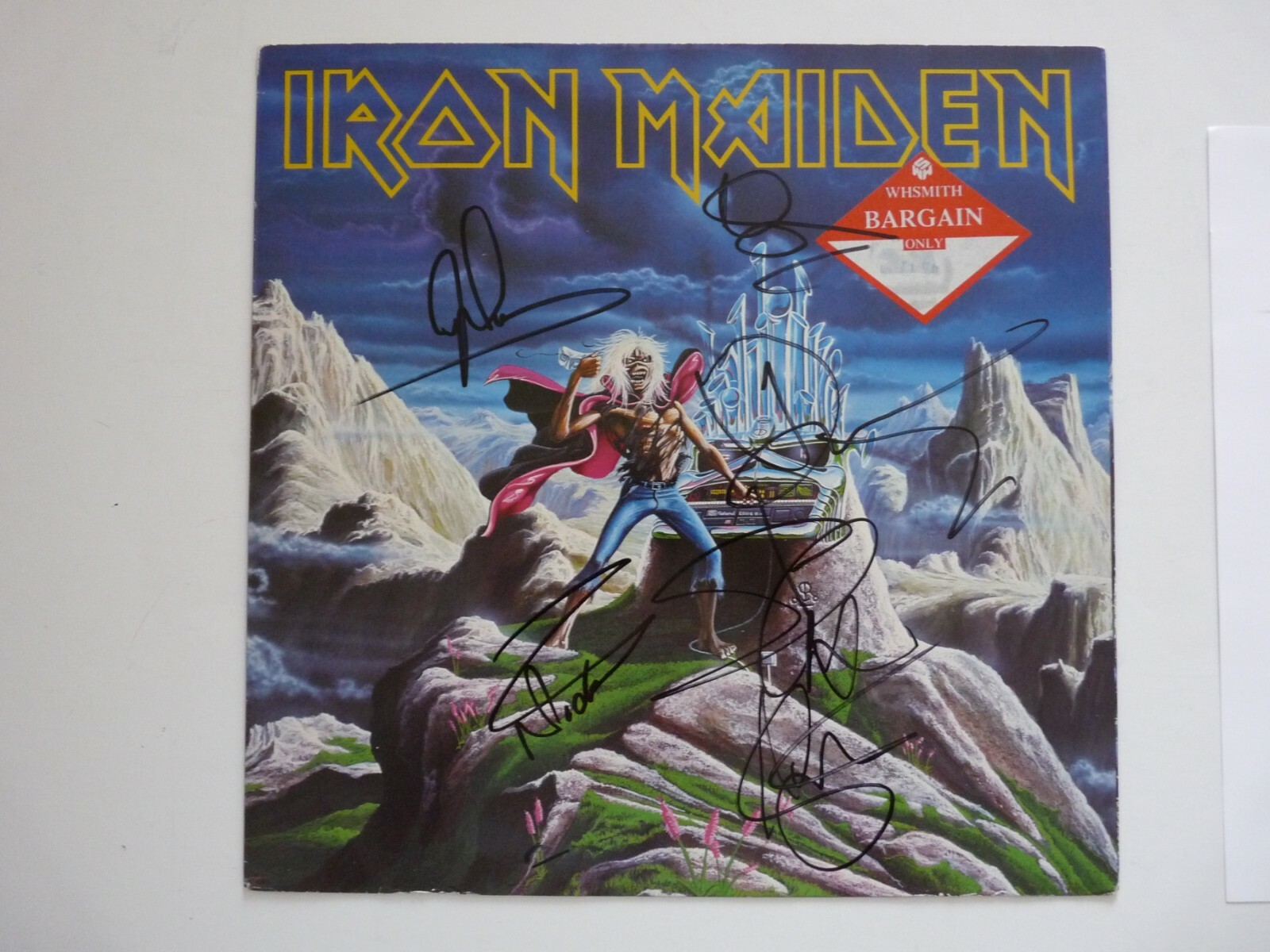 Iron Maiden Run To Hills X6 Band Signed 12
