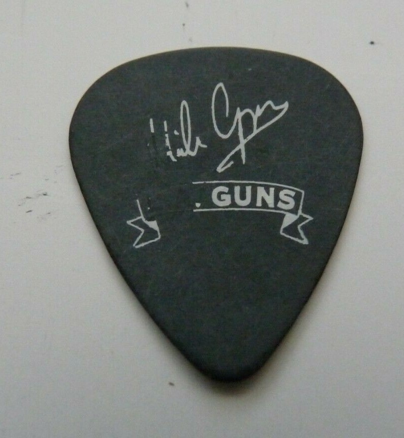 LA L.A. GUNS MICK CRIPPS BLACK TOUR ISSUED GUITAR PICK