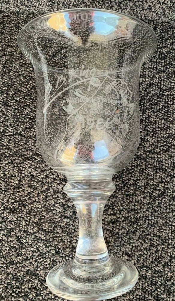 BB King OWNED 1986 National Stadium Glass Award JULIEN'S Estate Auction