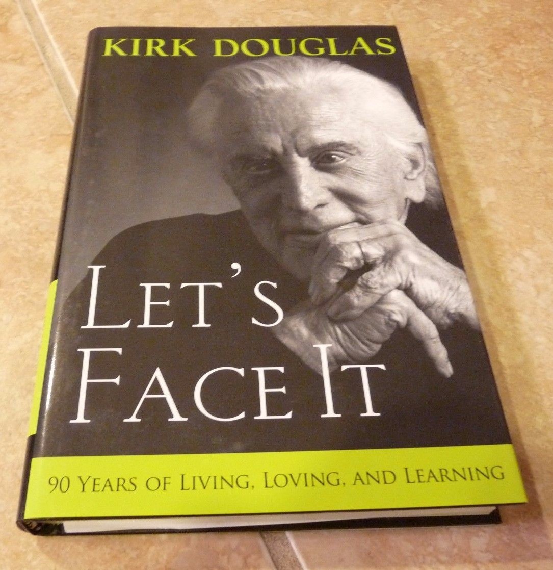 Kirk Douglas Let's Face It Signed Autographed Book PSA Certified