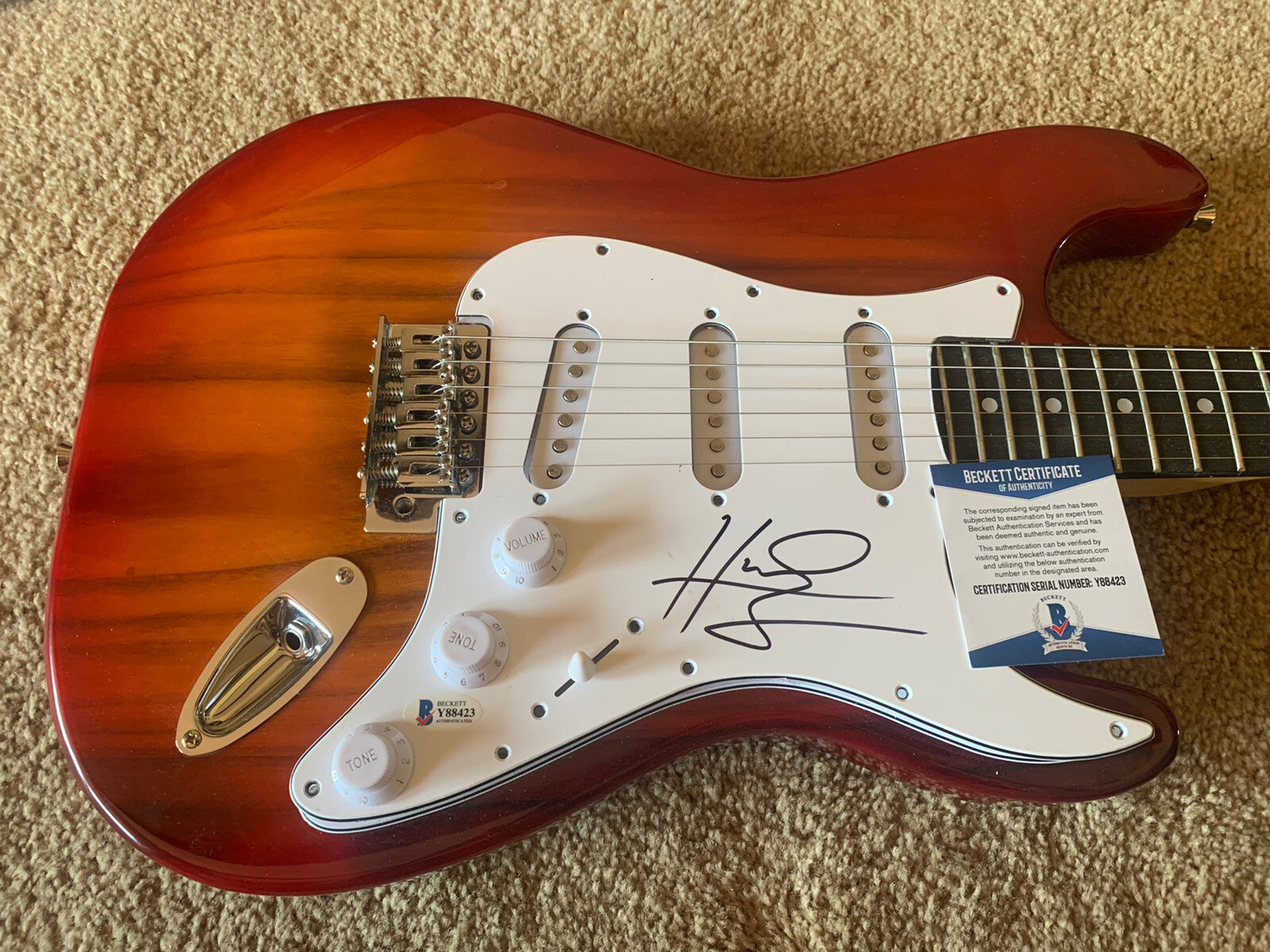 Hunter Hayes Signed Autograph Electric Guitar BAS Beckett Certified
