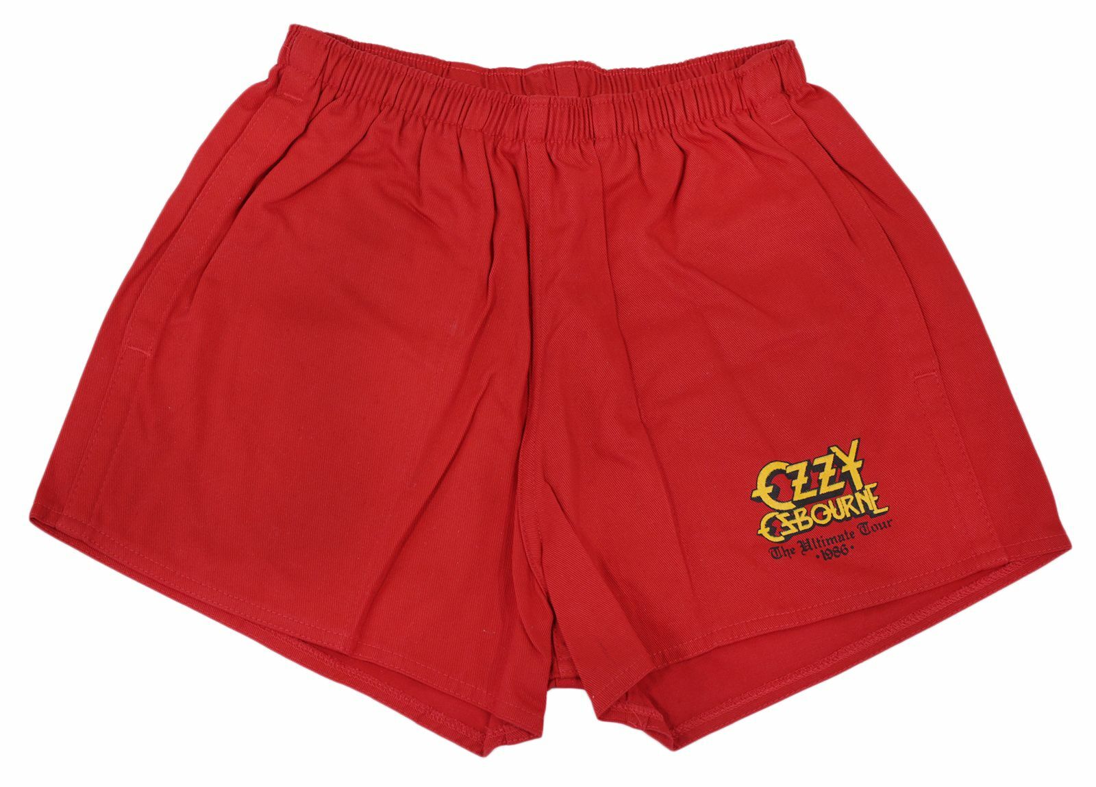 Ozzy Osbourne Ultimate 1986 Sin Tour Vintage Red Crew Only Shorts Men's 30 NWT