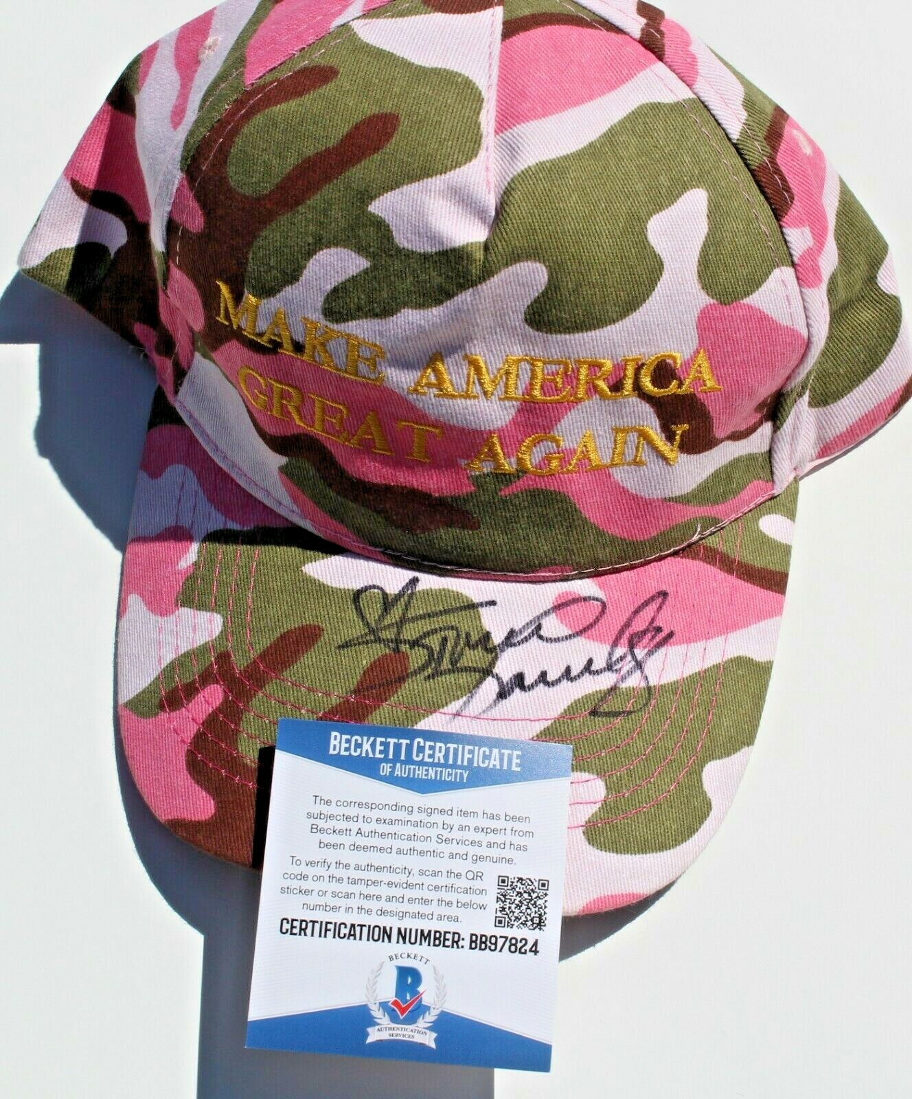 Stormy Daniels Signed MAGA Make America Great Hat w/Beckett COA BB97824