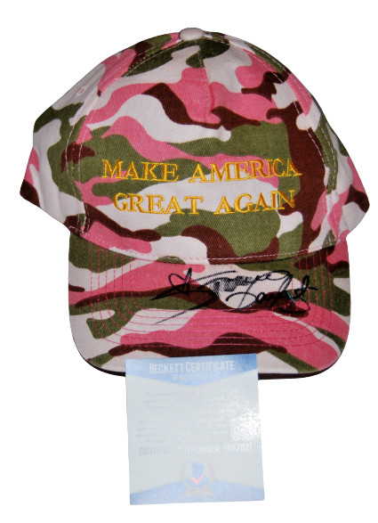 STORMY DANIELS signed (MAKE AMERICA GREAT) Pink hat cap BECKETT BAS BB97821