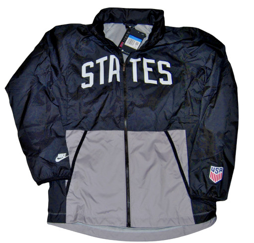 MEN’S NIKE USA BLACK FULL ZIP WINDBREAKER JACKET WITH HOOD CN7075-010 SZ LARGE COLLECTIBLE MEMORABILIA