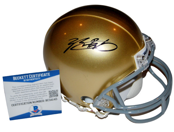 TYLER BUCHNER SIGNED (NOTRE DAME IRISH) MINI FOOTBALL HELMET BECKETT BC34145 COLLECTIBLE MEMORABILIA
