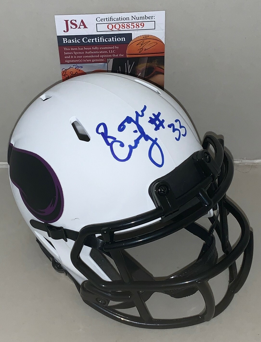 Roger Craig signed Minnesota Vikings Lunar Eclipse mini helmet autographed JSA