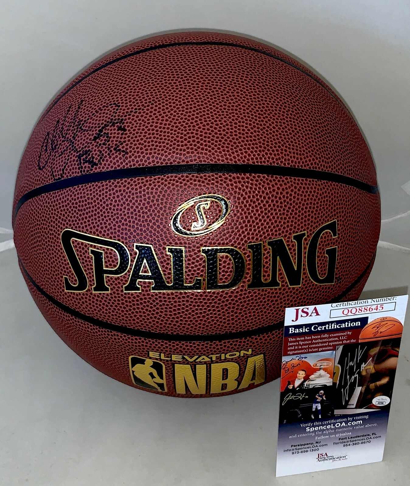 Cliff Levingston Chicago Bulls signed NBA Elevation Basketball Ball JSA