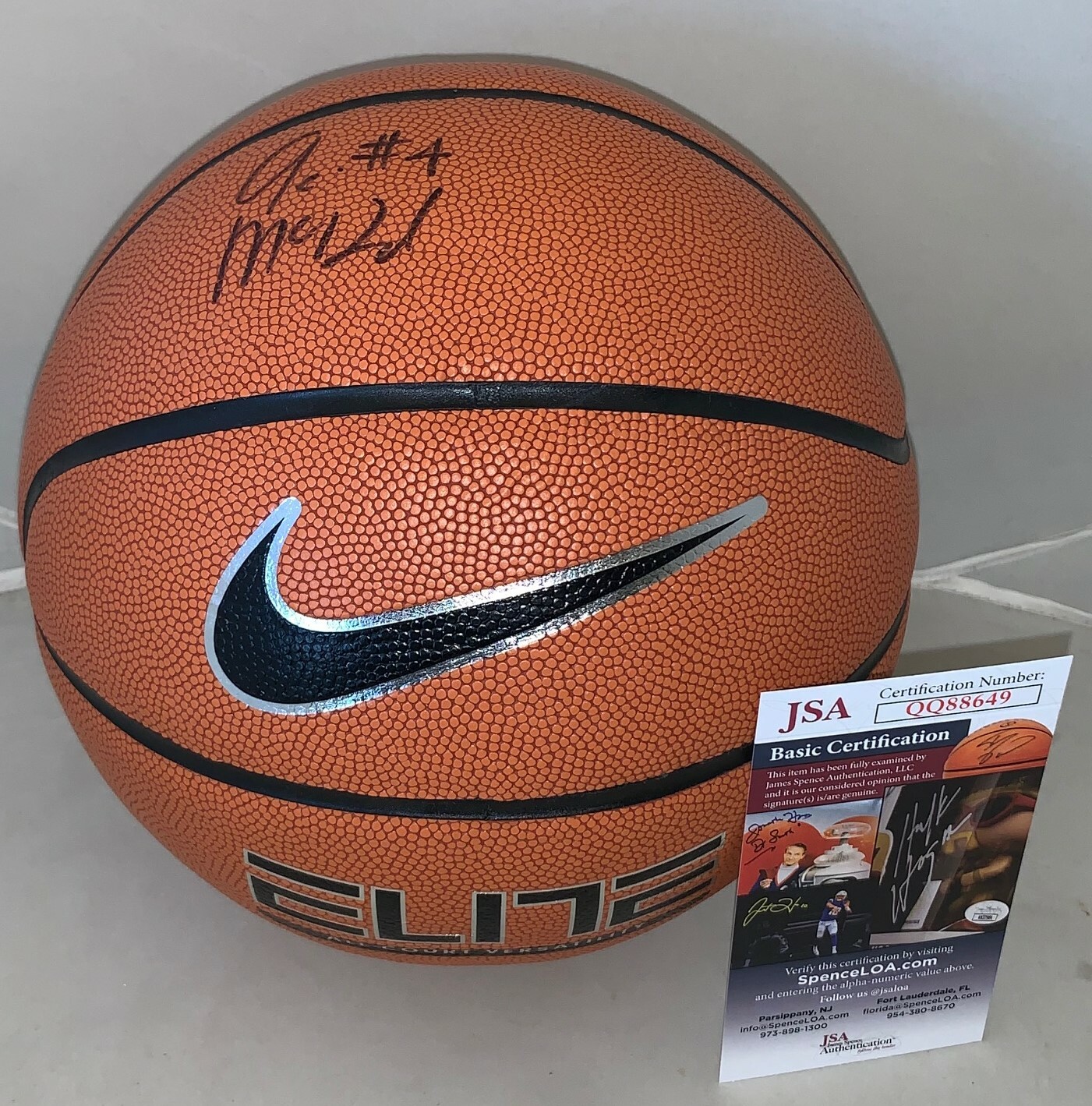 AARI MCDONALD ARIZONA WILDCATS SIGNED NIKE ELITE BASKETBALL BALL ATL DREAM JSA COLLECTIBLE MEMORABILIA