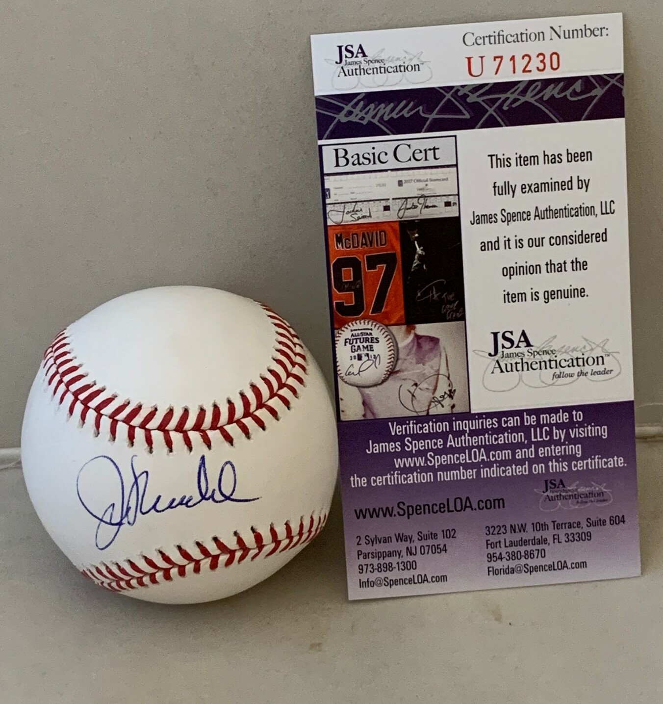 Joe Maddon Chicago Cubs signed Official MLB Baseball Ball autographed Angels JSA