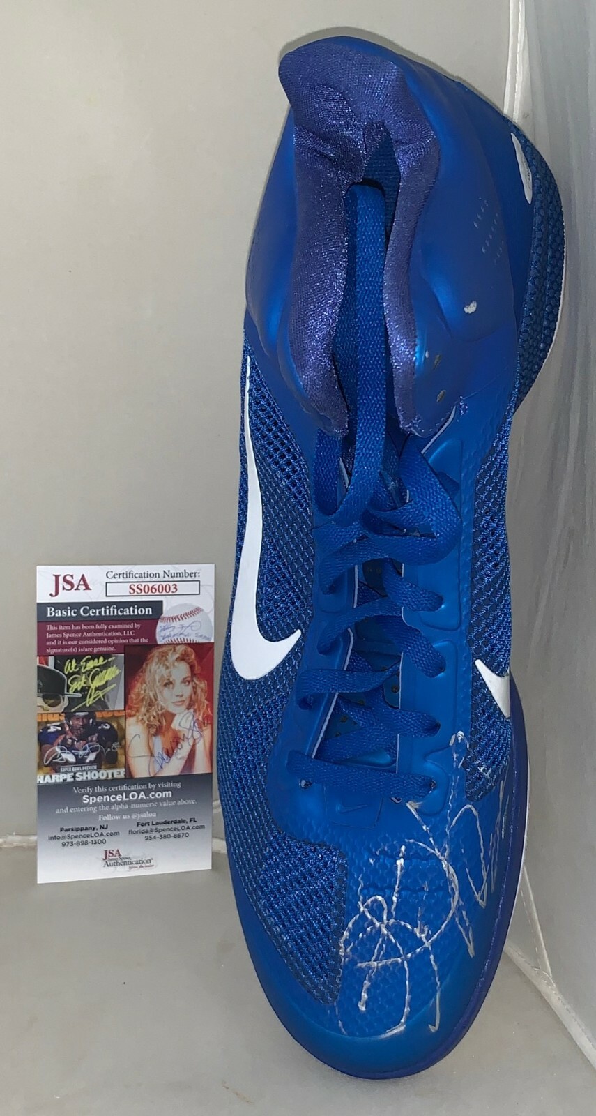 Kyle Singler Duke Blue Devils signed Game Used Shoe autographed JSA