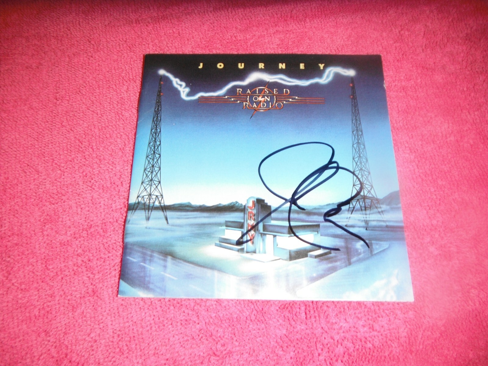 JONATHAN CAIN SIGNED JOURNEY RAISED ON RADIO CD COVER