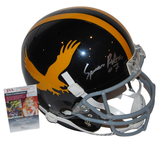 SPENCER PATRAS signed (IOWA HAWKEYES) F/S football helmet JSA Authentic SS06403