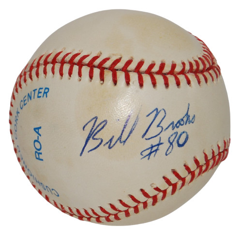 BILL BROOKS signed AL baseball (BOSTON UNIVERSITY) Colts Bills Redskins W/COA