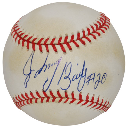 JOHNNY BAILEY signed AL baseball (CHICAGO BEARS) Texas A&I Rams Cardinals W/COA