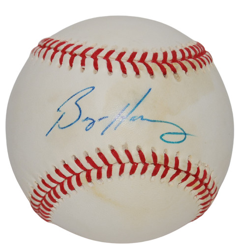 BRYAN HARVEY signed NL baseball (FLORIDA MARLINS) California Angels W/COA