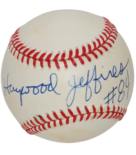 HAYWOOD JEFFRIES signed NL baseball (HOUSTON OILERS) North Carolina State W/COA