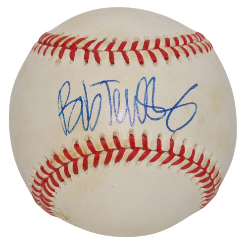 BOB TEWKSBURY signed NL baseball (CHICAGO CUBS) St Louis Cardinals W/COA