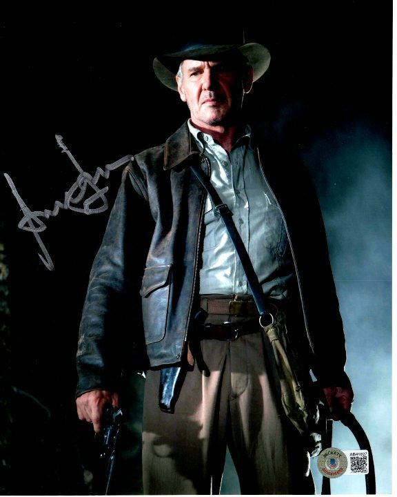 HARRISON FORD signed 8x10 INDIANA JONES photo Beckett BAS LOA