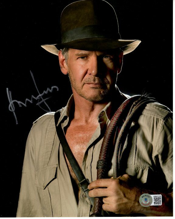HARRISON FORD signed 8x10 INDIANA JONES photo Beckett BAS LOA