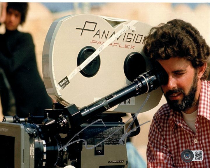 GEORGE LUCAS signed 8x10 photo Beckett BAS LOA STAR WARS